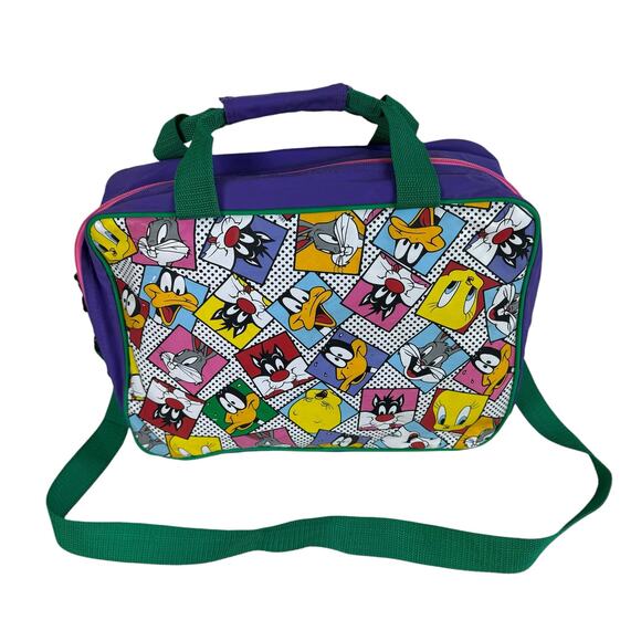 Warner Bros. Handbags - Vintage 1990s Looney Tunes Warner Bros. Rectangular Satchel Shoulder Bag Handled